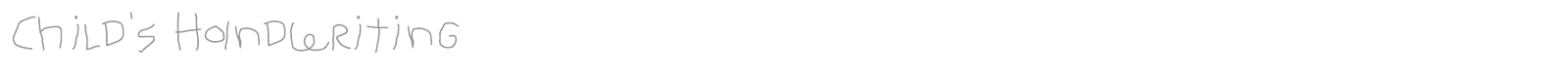 Child's Handwriting font preview